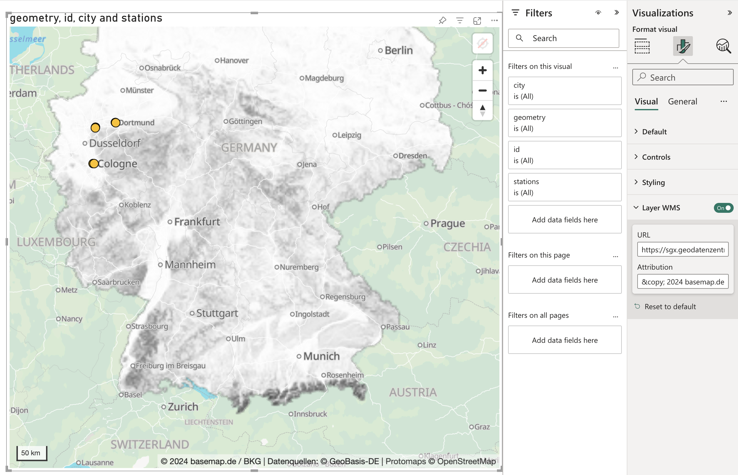 WMS in PowerBI